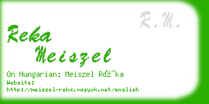 reka meiszel business card